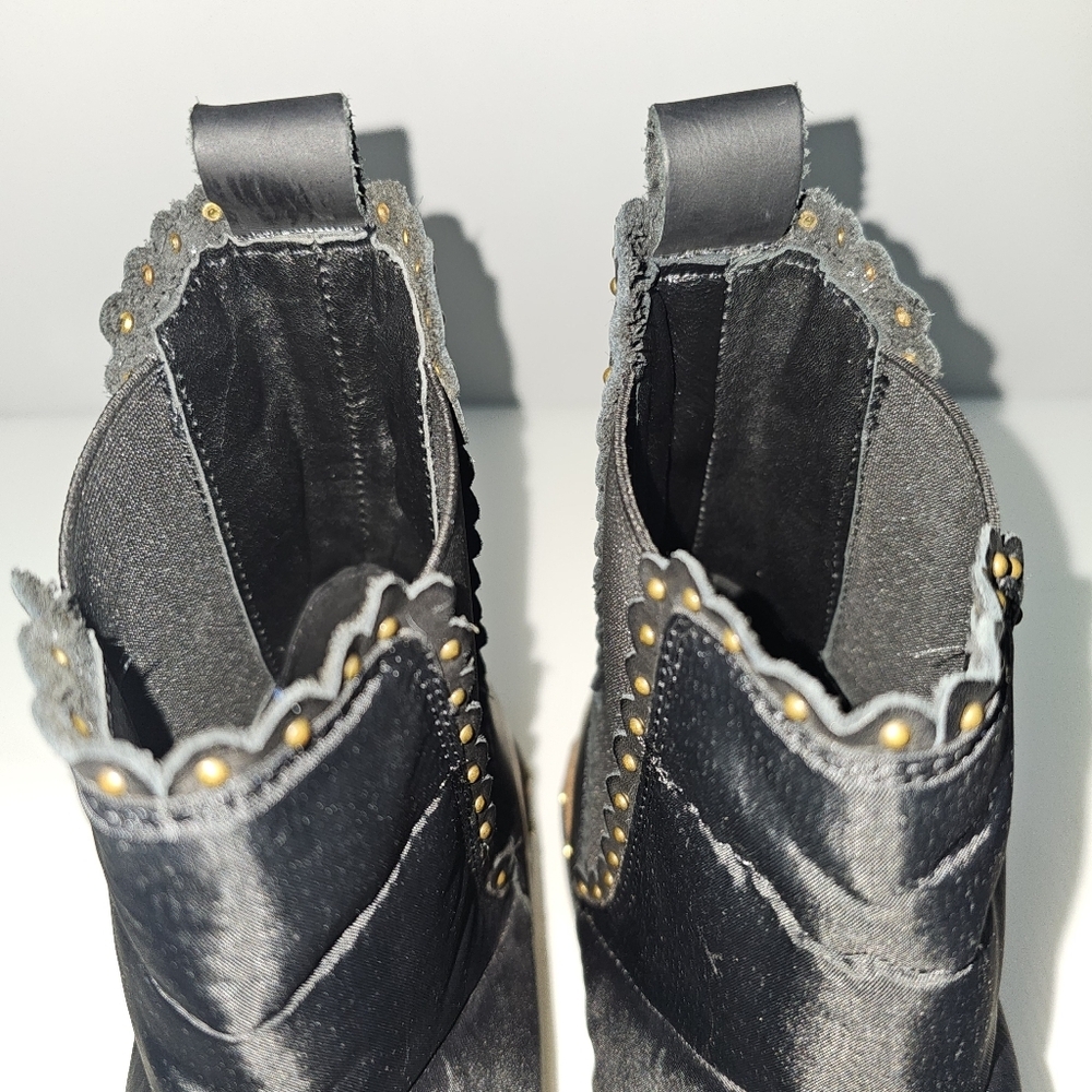 Free People Atlas Ankle Boot Womens EU 39.5 Black Quilted Puffer Chelsea Winter - Picture 11 of 16